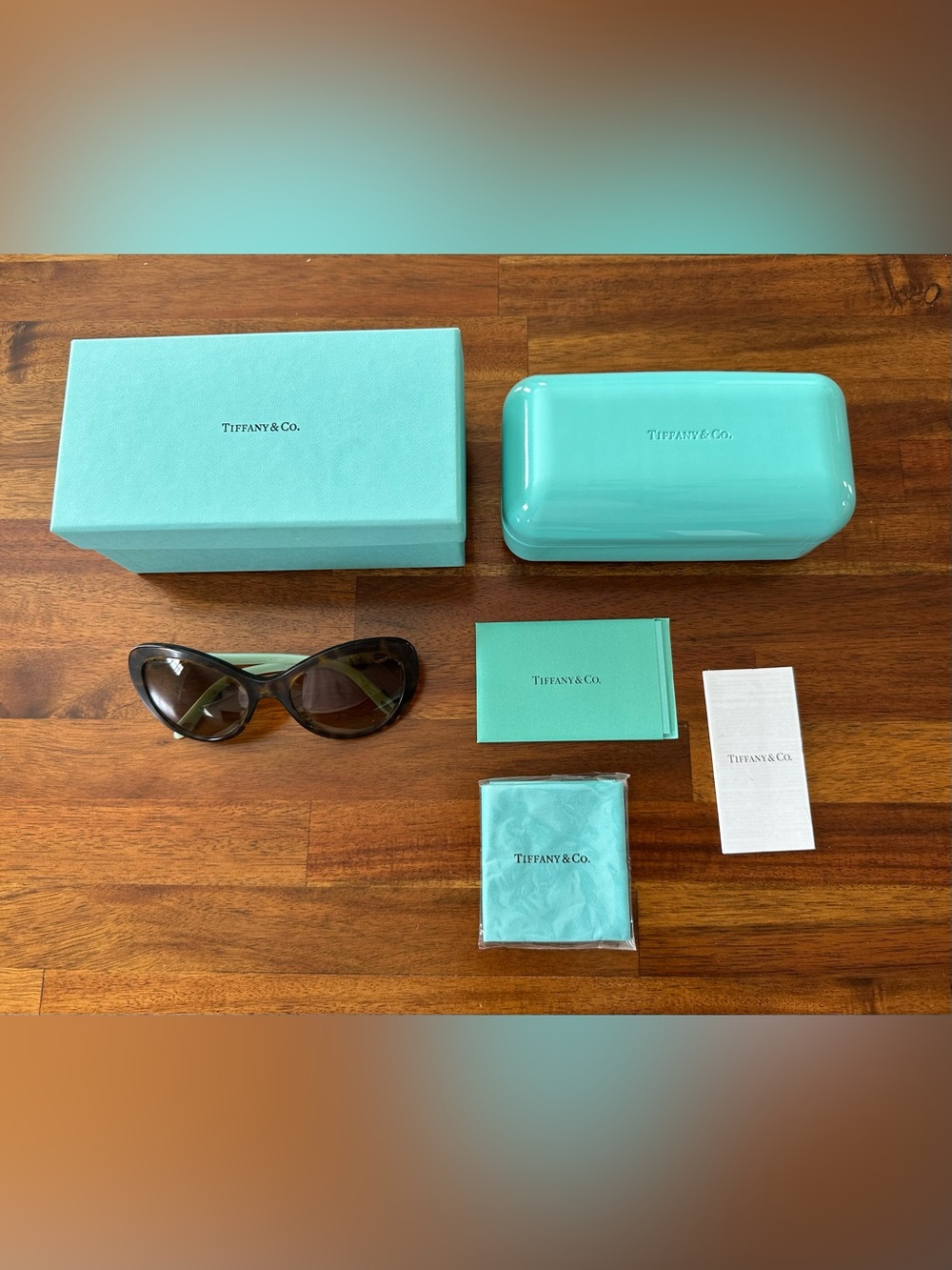 Tiffany & Co. Brown Polarized Cat Eye Sunglasses TF 4059 8015/T5 54-18 130 2P